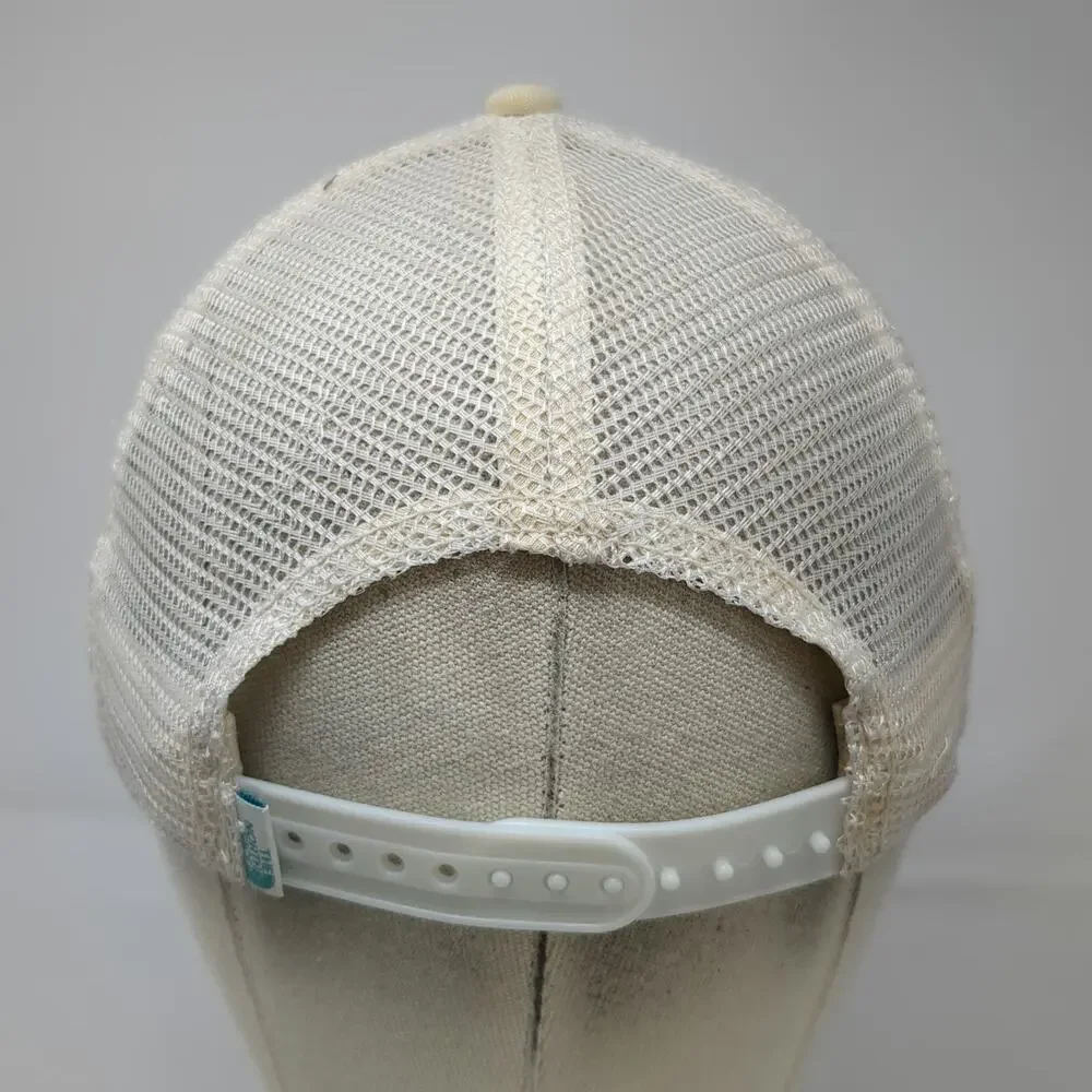 The North Face Trucker Hat Beige One Size Mesh Back Snapback Berkeley Patch Logo